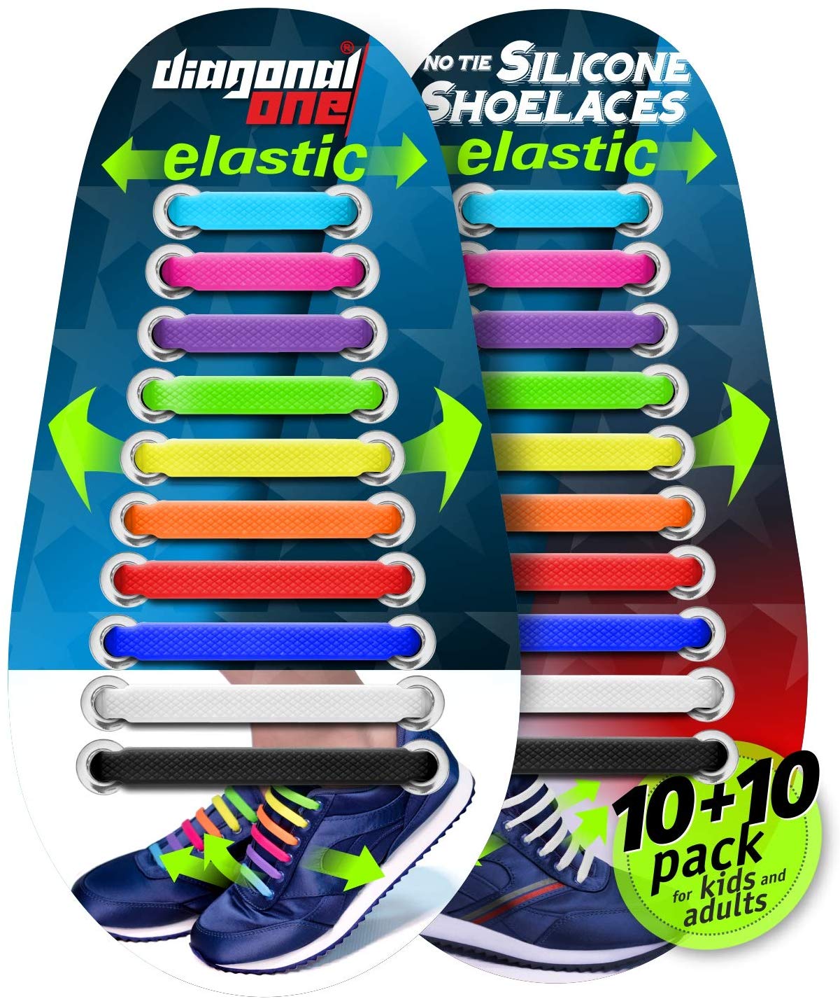 Multicolor Elastic Silicone No Tie Shoe Laces