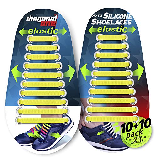 Yellow Elastic Silicone No Tie Shoe Laces